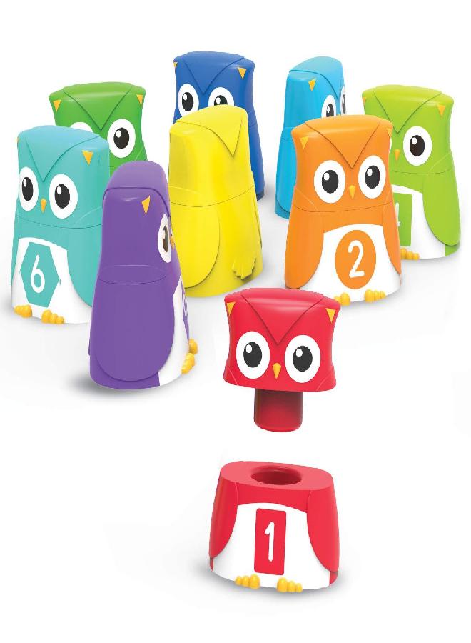 Learning Resources Learning Resources Snap-n-Learn Rainbow Color and Shape Recognition, Letter Owls, Alphabet Toy, 10 Pieces, Ages 2+ - Image 1