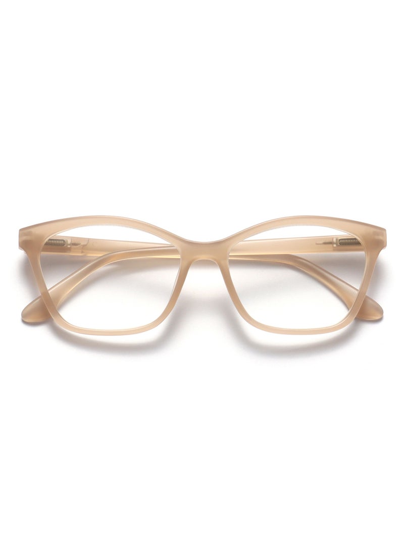 OPULIZE KAT Reading Glasses for Women Men, Cat-Eye Frame with Spring Hinges, Matt Taupe +1.50 (Pack of 1) - Image 1