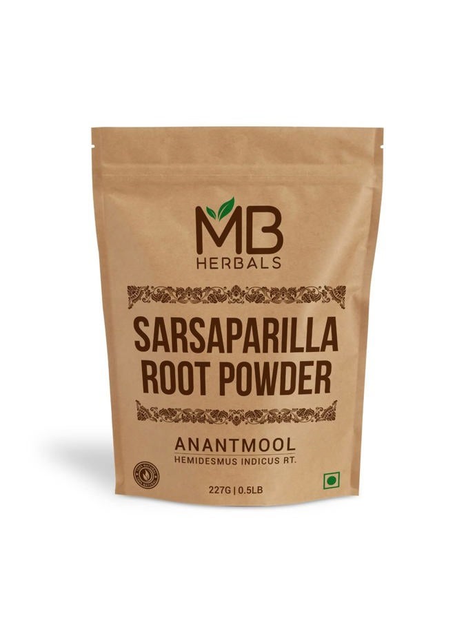 MB Herbals Sarsaparilla Root Powder 8 oz / 227 Gram | Nannari Root Powder/Anantmool Powder | Hemidesmus indicus Root Powder - Image 1