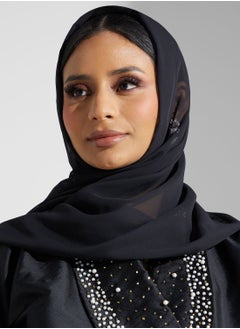 Khizana Embellished Detail Abaya With Side Tie With Sheila  - Image 4