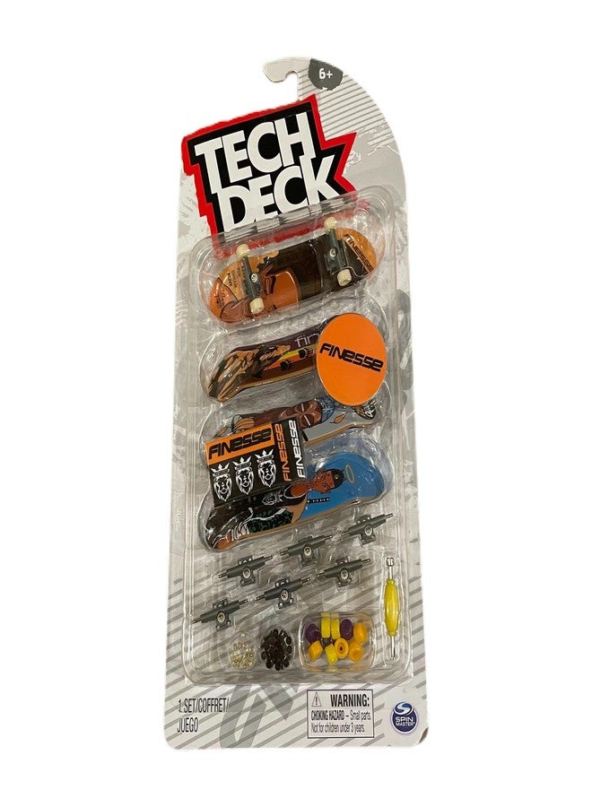 Tech Deck Deluxe Sk8shop 4 Pack Mini Skateboard Fingerboard Multi (Finesse) - Image 1