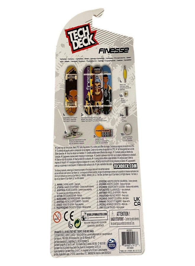 Tech Deck Deluxe Sk8shop 4 Pack Mini Skateboard Fingerboard Multi (Finesse) - Image 2