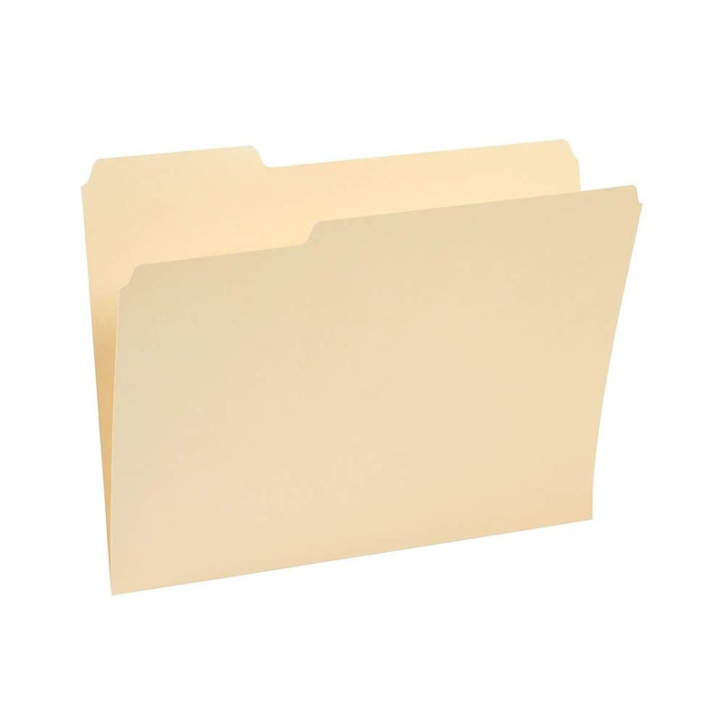 Staples 246850 100% Recycled Manila File Folders Letter 3-Tab 100/Box (246850) - Image 3