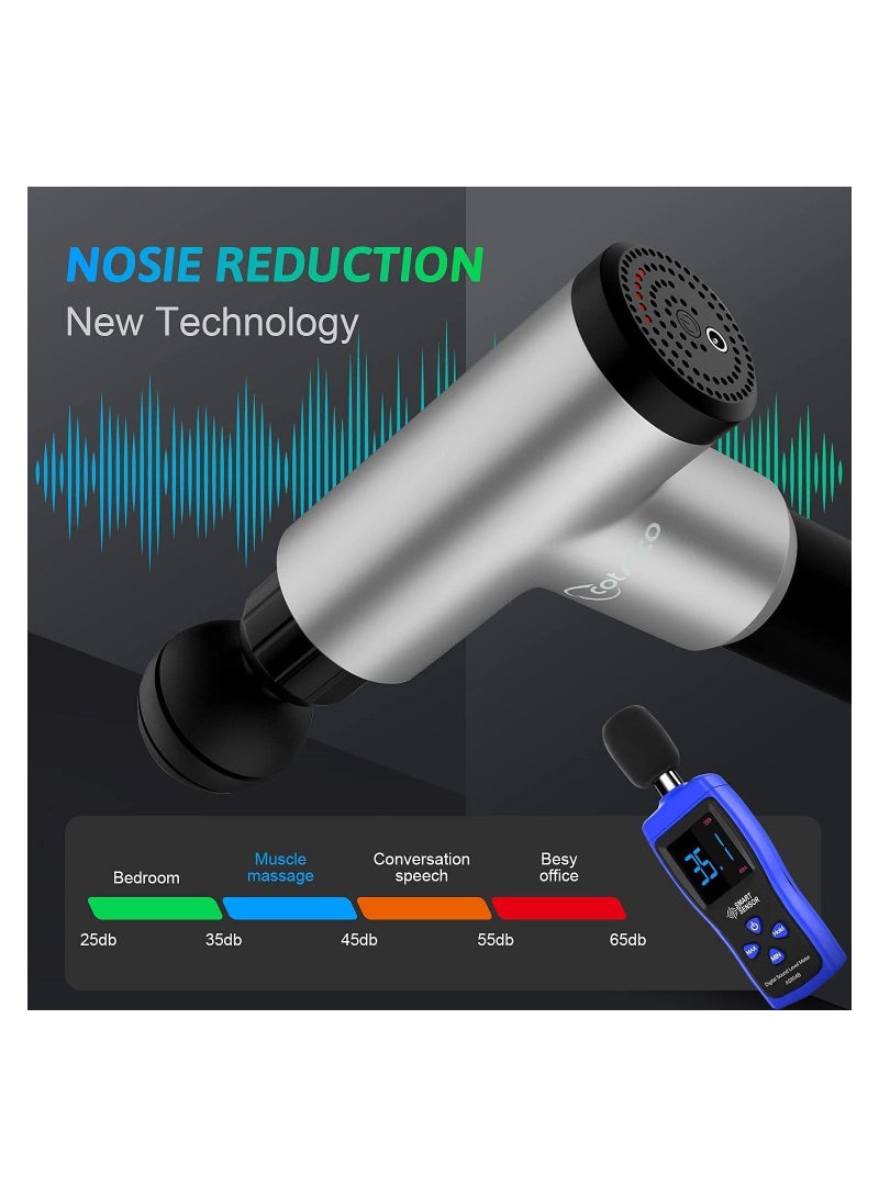 Muscle Massage Gun, Electric Hand-Held Deep Muscle Fascial Massager, With 4 Massager Heads, 4Th Gear Can Adjust Low Noise, Fitness Yoga Accessories - Image 4