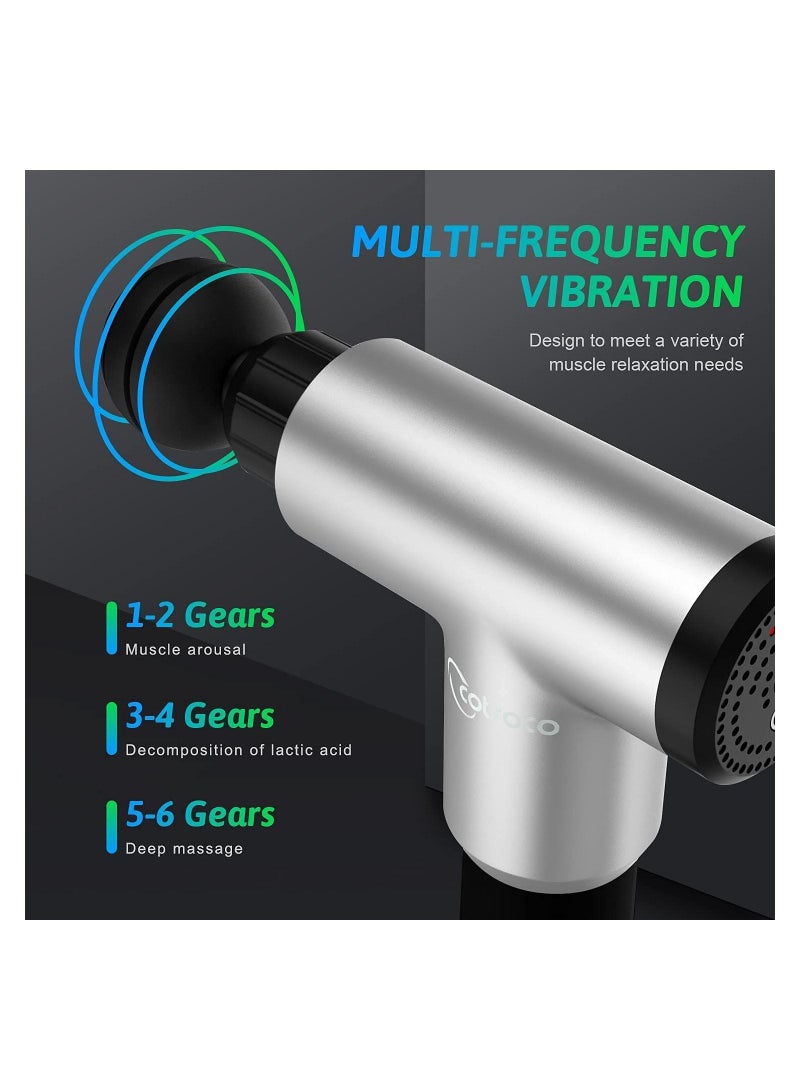 Muscle Massage Gun, Electric Hand-Held Deep Muscle Fascial Massager, With 4 Massager Heads, 4Th Gear Can Adjust Low Noise, Fitness Yoga Accessories - Image 3