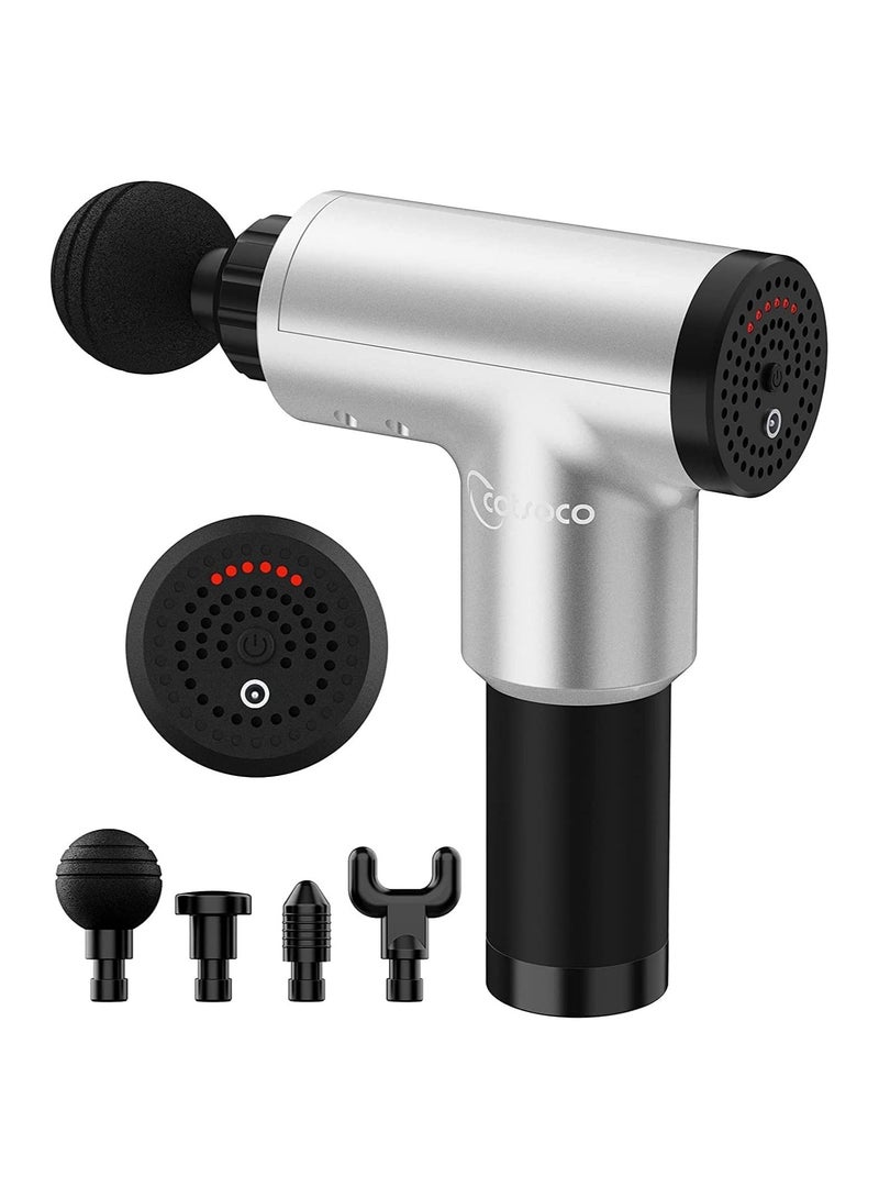 Muscle Massage Gun, Electric Hand-Held Deep Muscle Fascial Massager, With 4 Massager Heads, 4Th Gear Can Adjust Low Noise, Fitness Yoga Accessories - Image 1