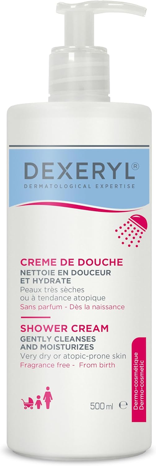 DEXERYL Shower 500 ml Gentle cleansing for dry skin prone to eczema Without fragrances and dyes hypoallergenic