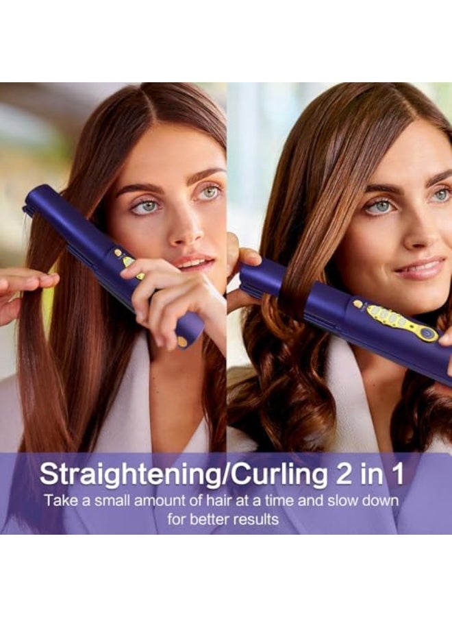Cordless Hair Straighteners Titanium Portable Flat Iron Wireless Hair Straightener 2 in 1 for Straightening and Curling Travel Straightener Dual Voltage 5000 mAh Battery Heats Up in Second - Image 4
