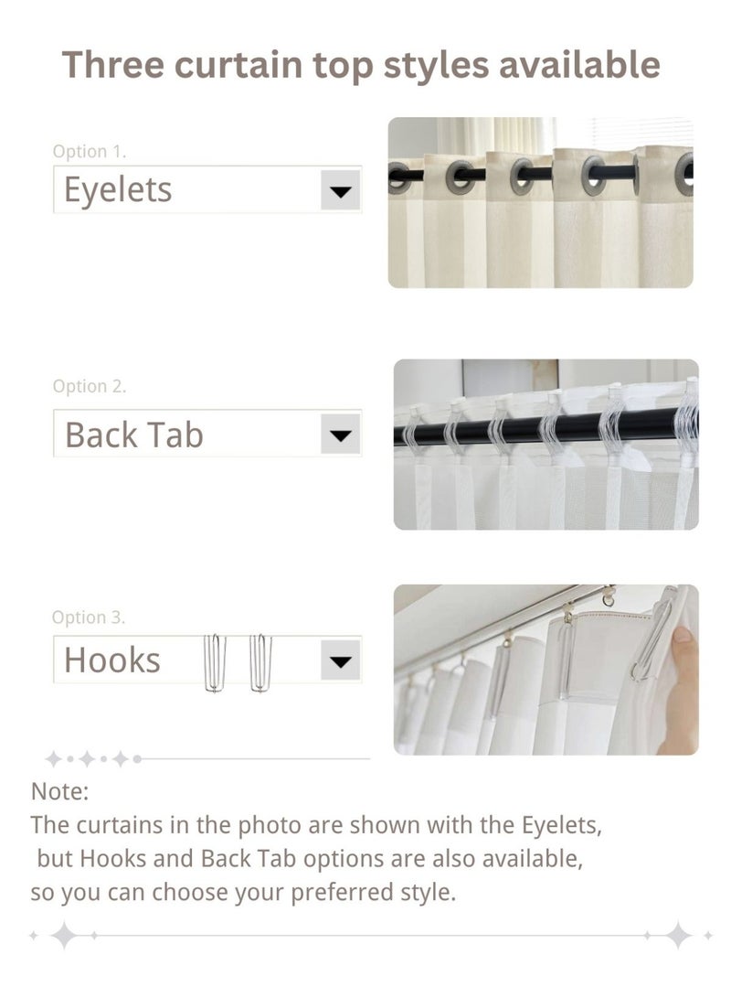 QBAID Semi-Transparent Window Drapes – Choose the Right Fit for Your Bedroom or Living Room - Image 5