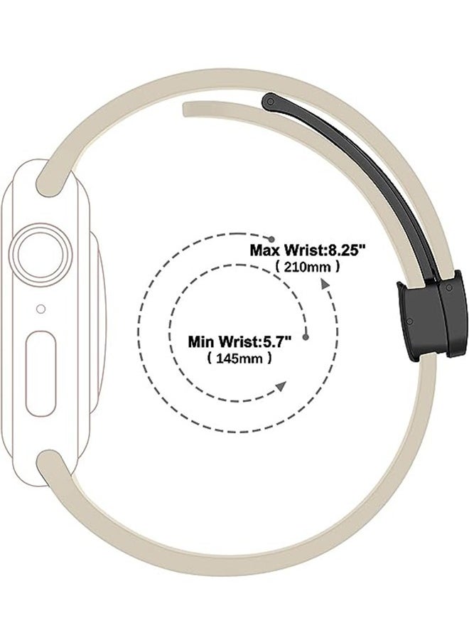 Ocean - Magnetic Band D-buckle Silicone Sport Strap Replacement WristBand for Apple Watch SE Series 8/7/6/5/4/3/2/1 (38mm/40mm/41mm) - Image 1