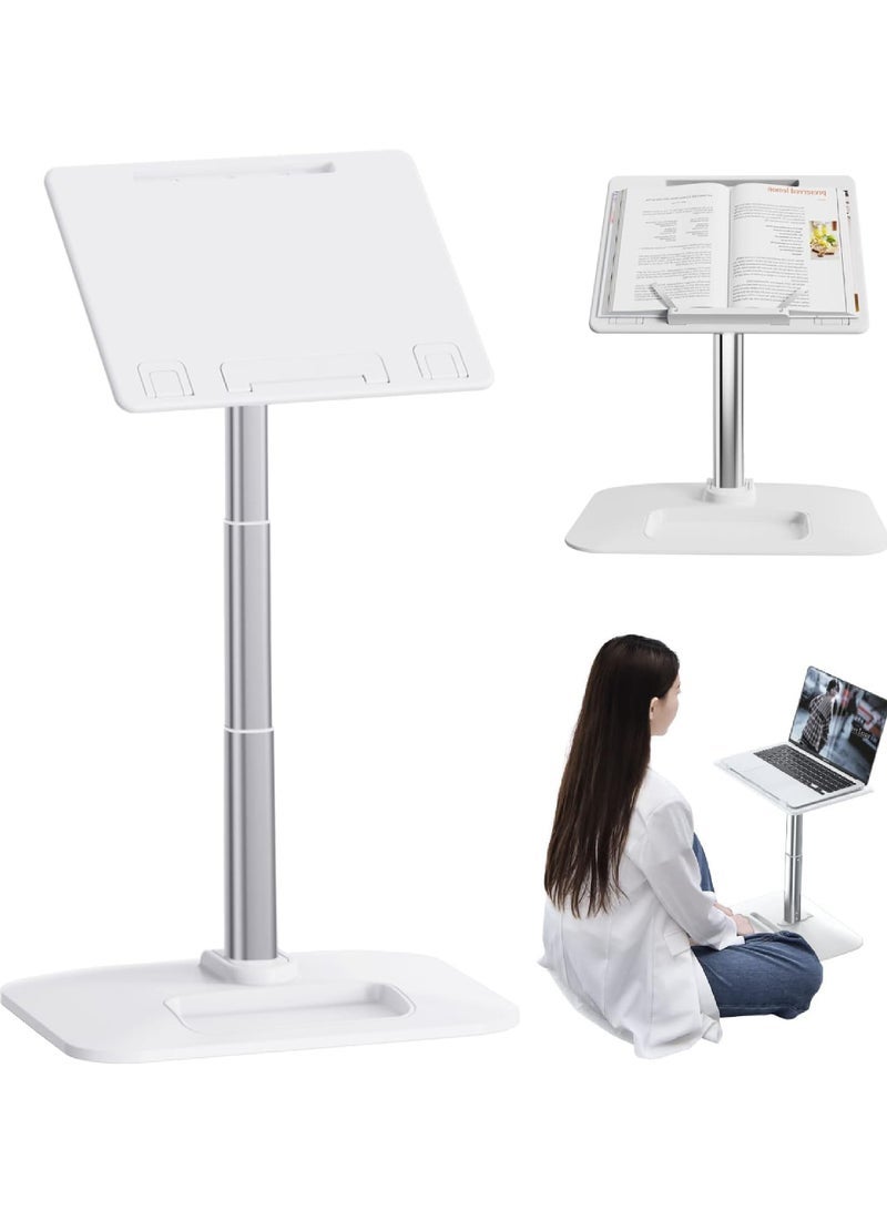 Captaintech Lap Desk Kids Adjustable(11.8-21.6) Laptop Table for Floor Portable Book Holders for Reading Hands Free Suitable for Kids and Adults of Different Ages - Image 1