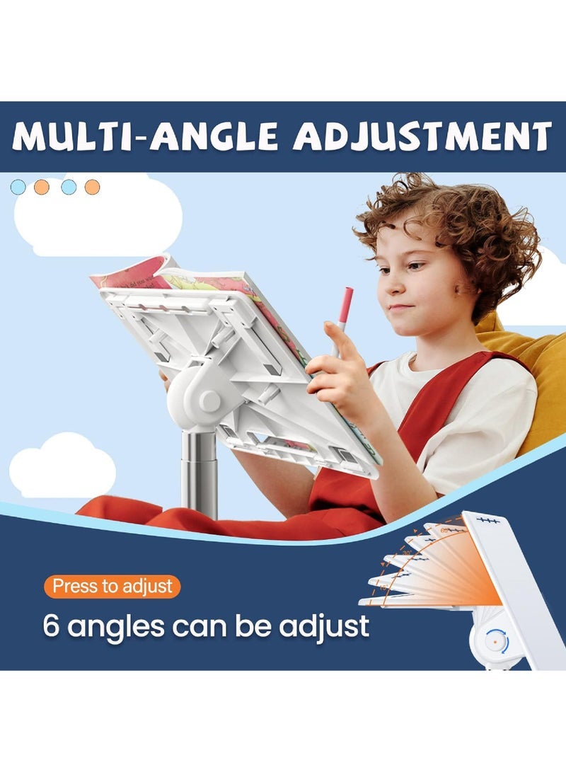 Captaintech Lap Desk Kids Adjustable(11.8-21.6) Laptop Table for Floor Portable Book Holders for Reading Hands Free Suitable for Kids and Adults of Different Ages - Image 3