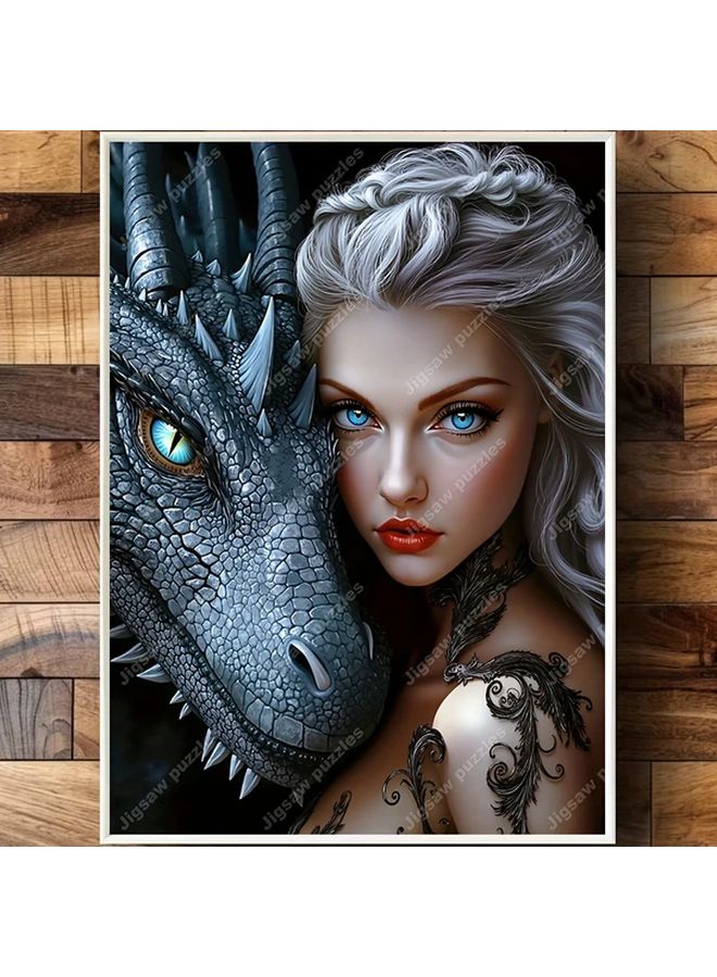 2000 Pcs Wooden Jigsaw Puzzle For Adults Intricate Dragon Woman Design Home Decor Gift - Image 5