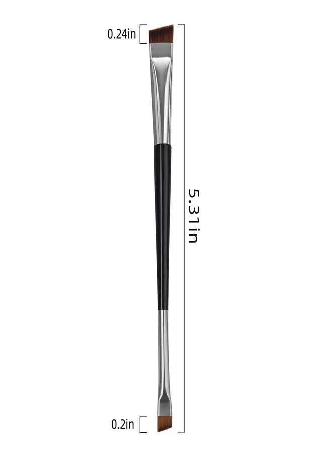 MyAoKuE-UP 2 Pcs Premium Eyebow Brush Angled Eye Brow Brush & Spoolie – Precision Eye Makeup Tool for Applying & Blending Powder, Gel & Liquids - Image 3