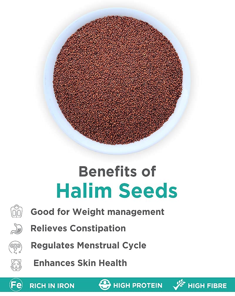 NutriOrganics Halim Seeds 1kg - Aliv Seeds | Haleem Seeds | Seeds for Eating | Immunity Booster Superfood | Asaliya, Garden Cress Seeds, Multi - Image 5