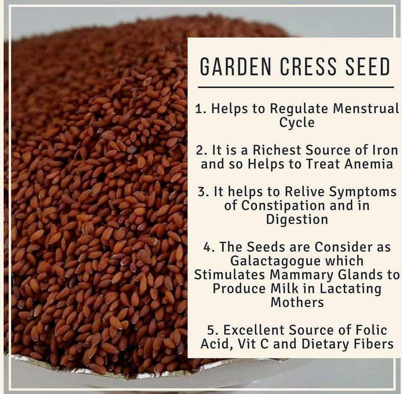 NutriOrganics Halim Seeds 1kg - Aliv Seeds | Haleem Seeds | Seeds for Eating | Immunity Booster Superfood | Asaliya, Garden Cress Seeds, Multi - Image 4