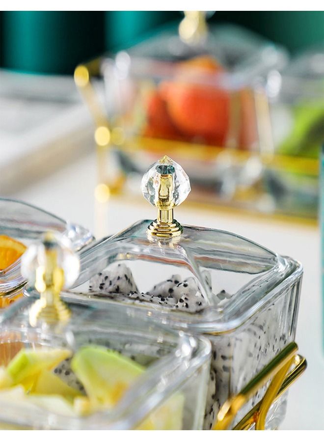 fashionhome 3 Pieces Multipurpose Light Luxury Fruits and Snack Storage Bowls With Tray - Image 3