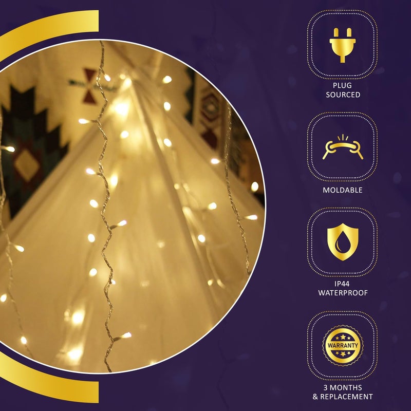 Lexton Lexton 10 m Led String Light Plug Sourced Warm White for Indoor Outdoor Decorations Diwali Christmas Wedding Party Lawn - Image 4