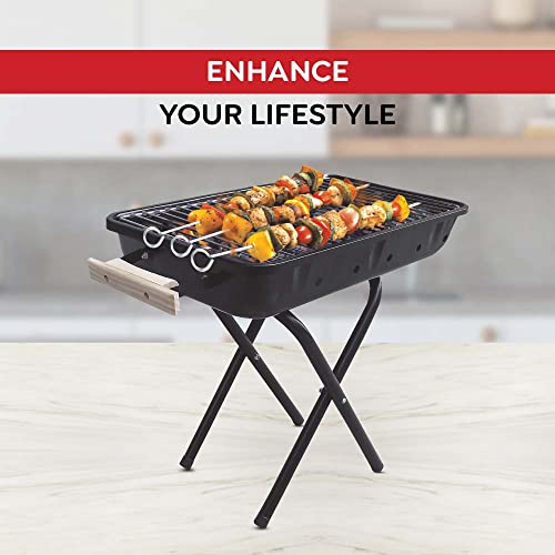 Prestige PPBW 04 Portable Barbeque with Detachable Legs, Black - Image 2