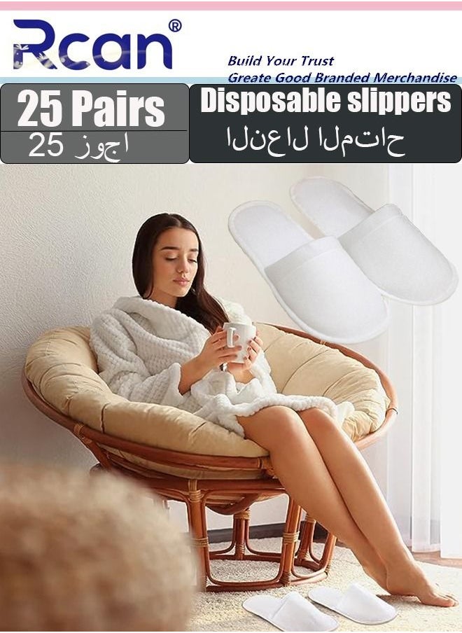 25 Pairs Disposable Slippers Non Slip Soft Portable Travel Slippers Breathable Sweat Absorbing Washable Disposable Hot Spring Slippers Unisex Suitable for Home Outdoor Hotel - pzsku/Z2F46EED56A93659D0337Z/45/_/1693967428/fd627ccd-159a-494f-8d14-a0f9a62d03db