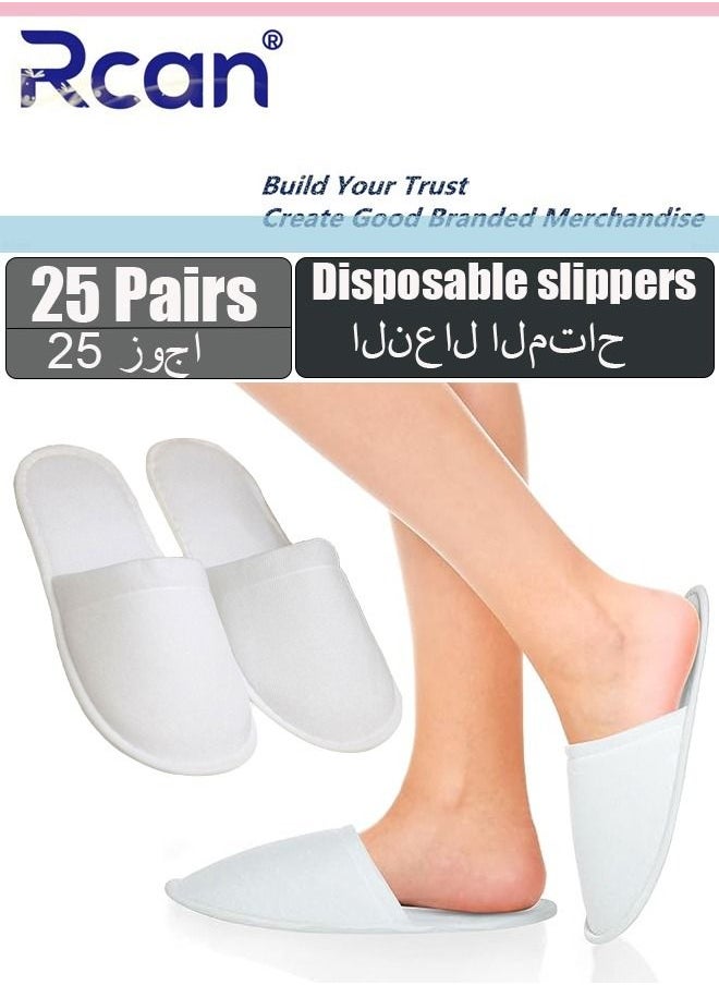 25 Pairs Disposable Slippers Non Slip Soft Portable Travel Slippers Breathable Sweat Absorbing Washable Disposable Hot Spring Slippers Unisex Suitable for Home Outdoor Hotel - pzsku/Z2F46EED56A93659D0337Z/45/_/1693967429/a248ceb2-db75-479f-9062-460209da41ed