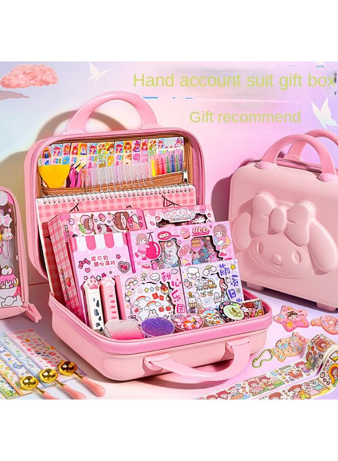 Bluejw Hand Ledger Large Capacity Suit School Supplies Girls Gift Bags Stationery Gifts Online Popular Children's Learning Suit - Image 2