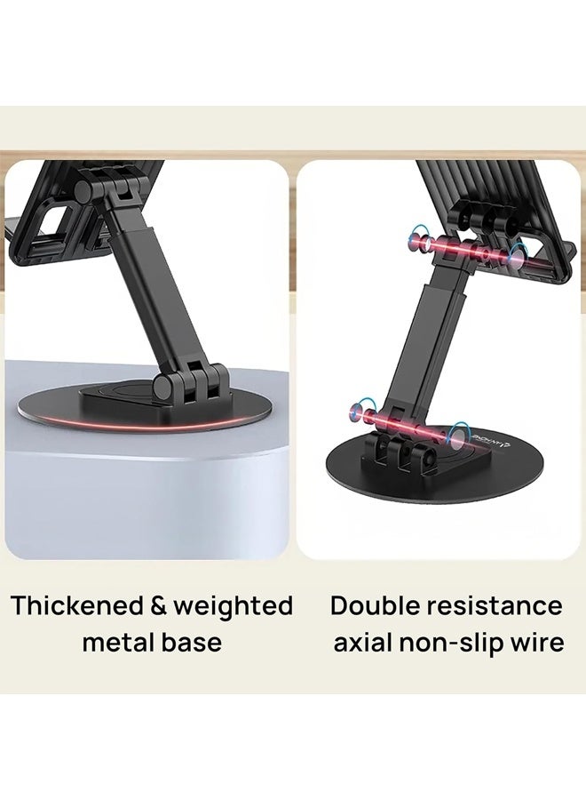 360° Mobile Stand For Desk, Phone Holder For Office Desk Cell Phone Mount For Video Recording Adjustable Travel Phone Stand For iPhone 16/15 Series, Galaxy S24/23, Xiaomi, iPad mini - Image 5