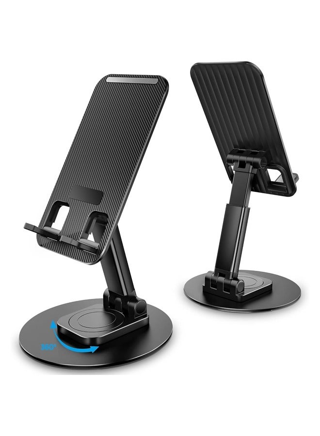 360° Mobile Stand For Desk, Phone Holder For Office Desk Cell Phone Mount For Video Recording Adjustable Travel Phone Stand For iPhone 16/15 Series, Galaxy S24/23, Xiaomi, iPad mini - Image 2