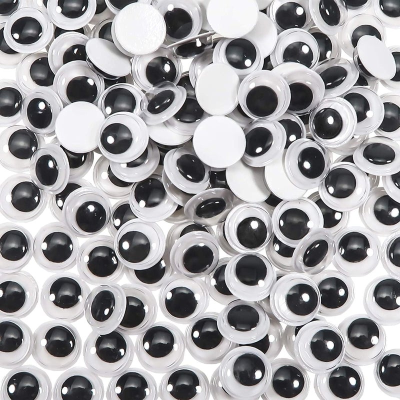 KRYTONE �7mm Funny Googly Eyes self Adhesive for handicrafts, 100 Pieces Wiggly Eyes, Googley Eyes Adhesive Large and Small, Stick on Eyes Stickers Mix, Wiggly Eyes self-Adhesive, googleyes Craft (100) - Image 1