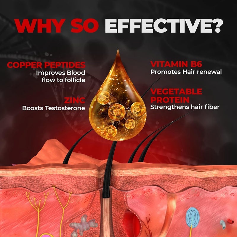 Beardo Beard & Hair Growth Oil - 30ml Natural Oil for Thicker, Longer Beard and Fast Growth - Image 3