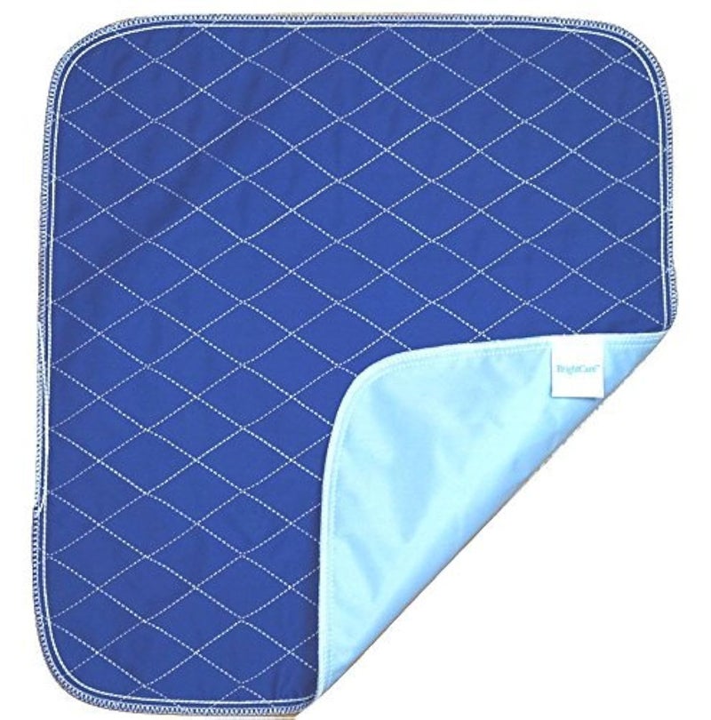 Ultra Waterproof Washable Seat Pad 20 x 22 Inch for Incontinence  Seniors Adult Children or Pet Underpad  Triple Layer Chair Cover Protector 24 Ounce Absorbency Navy Blue by BrightCare