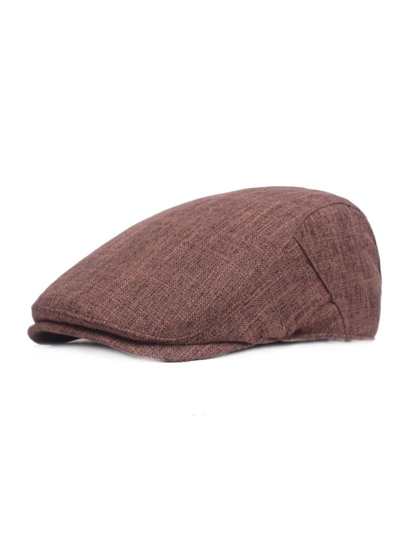 Loquat Men's Thin Beret Brown 