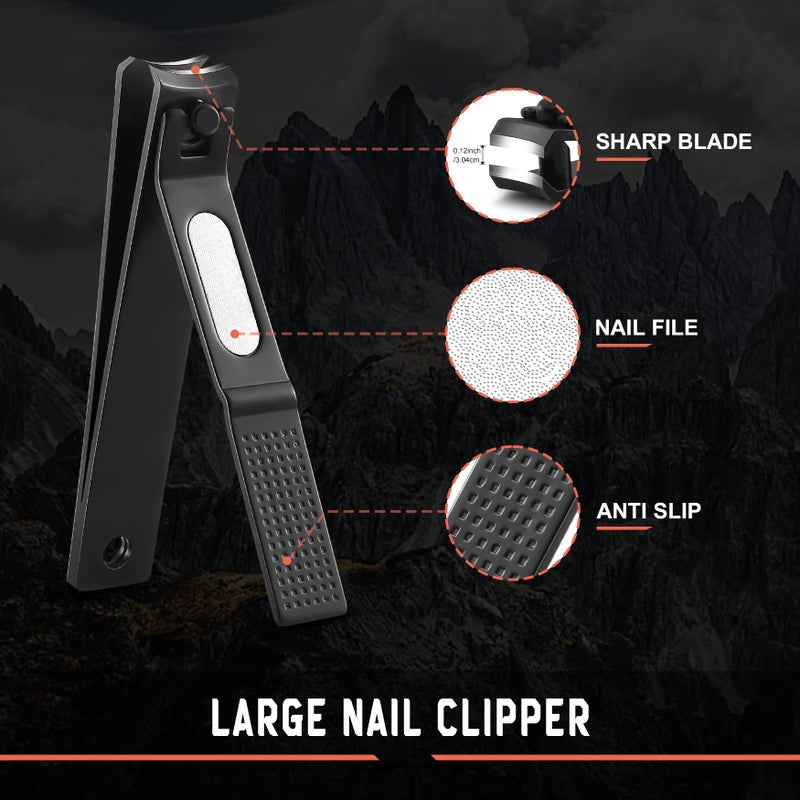 BEZOX Toe Nail Clippers Set of 2 - Stainless Steel Toenails Clippers for Thick Nails for Seniors, Fingernails Clipper for Men and Women - Sharp Nail Cutters and Nail Trimmers - Image 2
