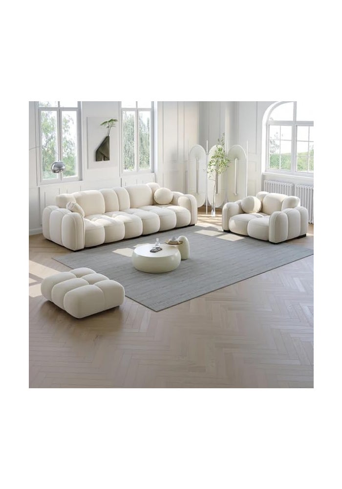 Luxury Luxe Cloud-Shaped Sofa Set - Off White - Image 1