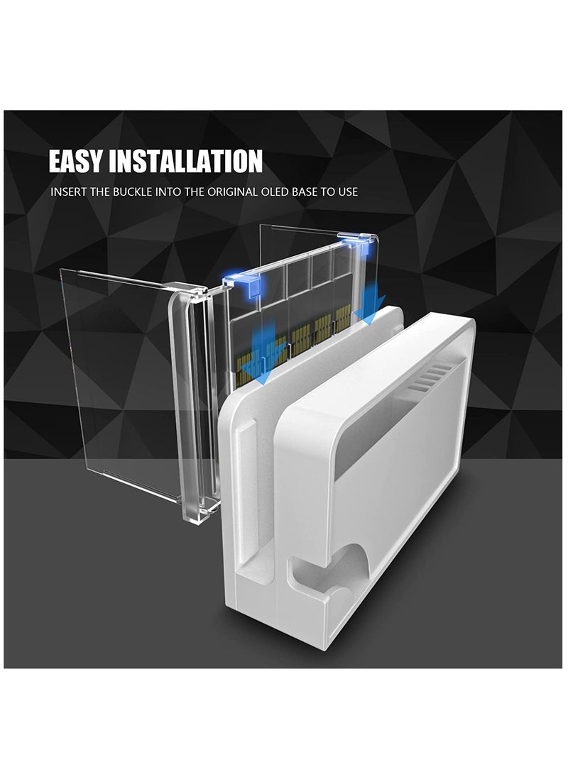 SOLARAE Premium Game Card Case for Switch OLED, Switch Card Case Cartridge Game Card Display Cabinet Box, Crystal Clear Game Cartridge Holder for Switch OLED Charging Station (10 Slots) - Image 4