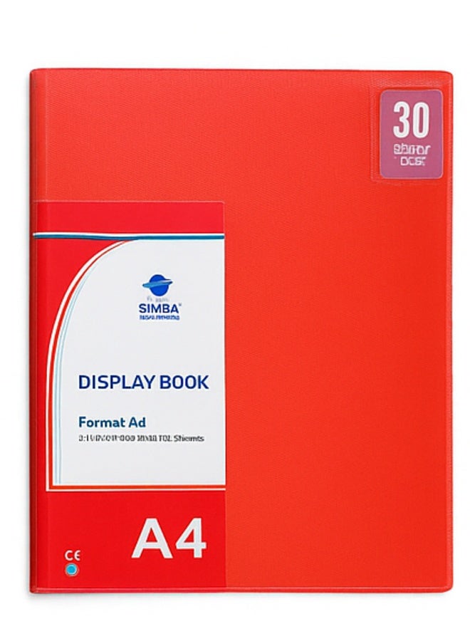 Simba Document Holder 30 Pockets Orange A4 Model 8513