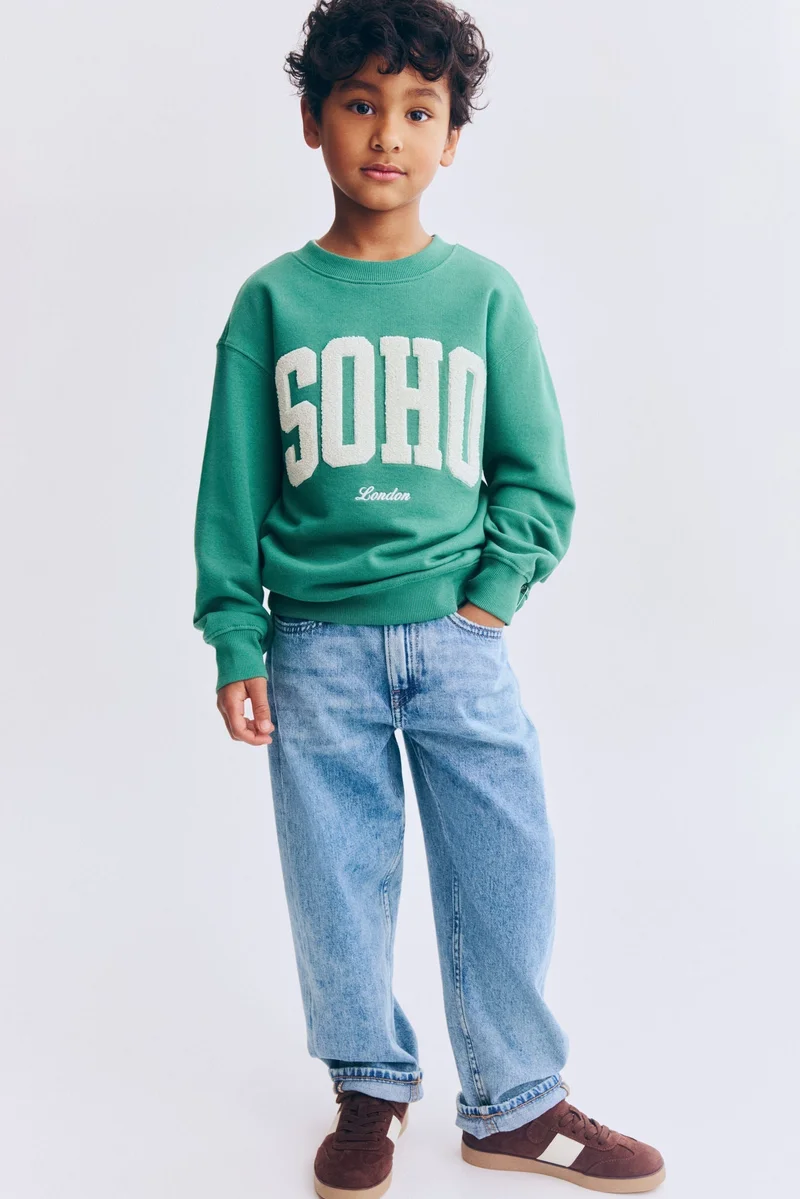 H&M Printed crew-neck sweatshirt