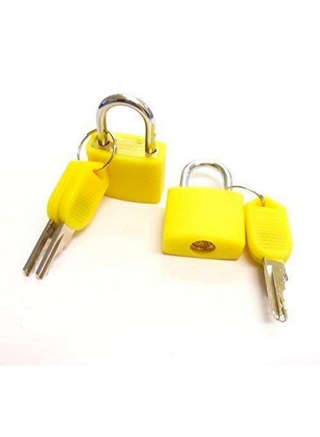 Prostuff.in 4 Pcs Small Size Padlocks for Securing Luggage While Travelling Along with 2Keys for Each Lock(Color May Vary), Plastic ,Brass And steel - Image 5