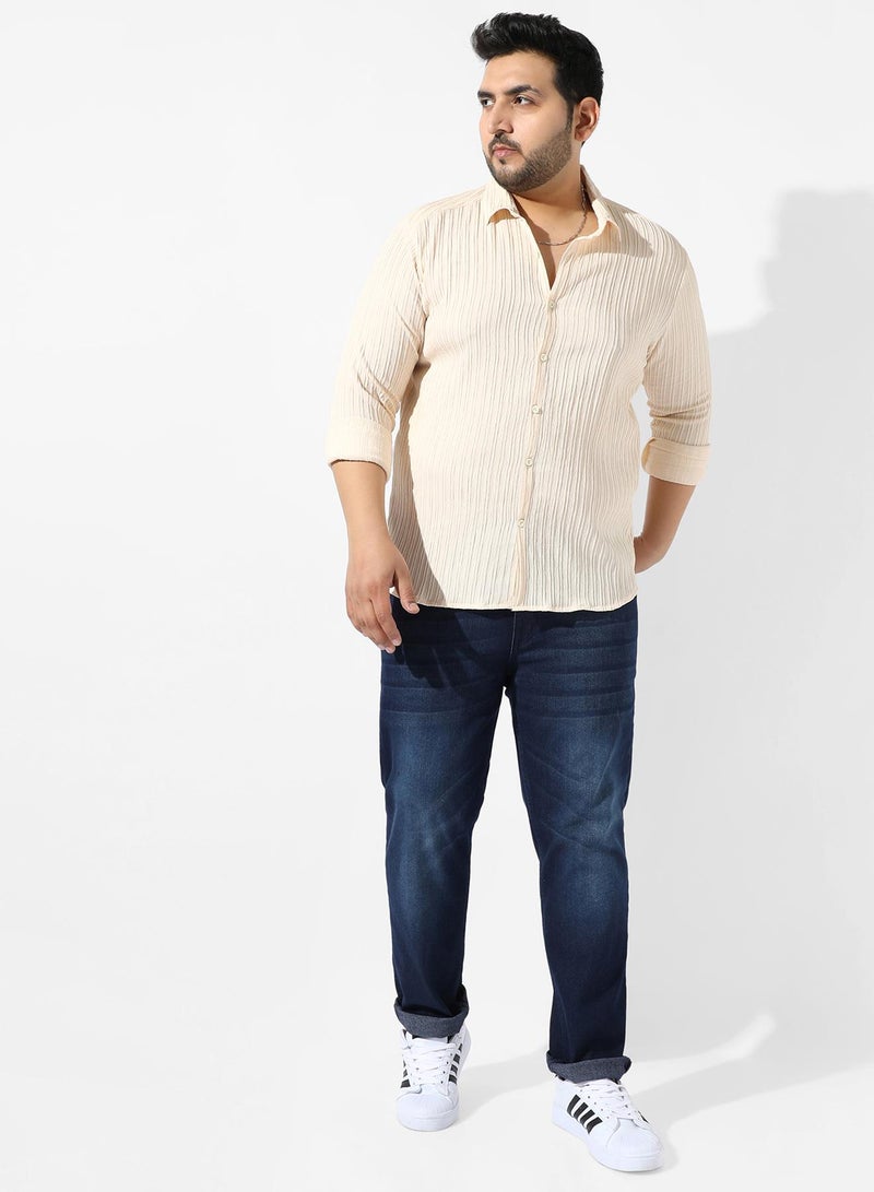 Instafab Plus Vertically Creased Shirt  - Image 5