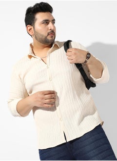 Instafab Plus Vertically Creased Shirt  - Image 1