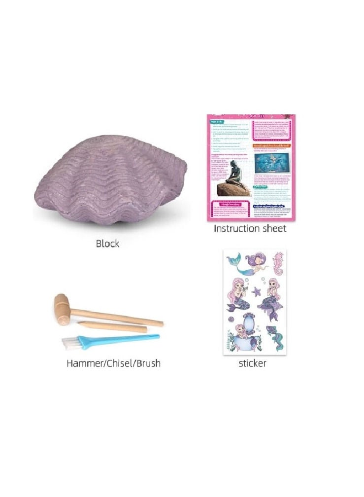 UKR Mermaid Dig Kit | Girls Party Activity Set | Fun Exploration Learning Science & Art Craft for Girls - Image 2