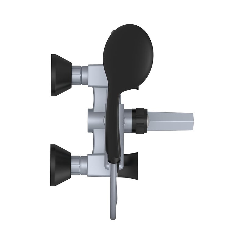 R. N. RN PTMT Superior Plastic Wall Mixer Telephonic with Crutch MetallicGreyBlackDual Wall Mixer 3in1 Wall Mount Installation_RNG2P09B12 Hand Shower Hose Pipe are not Included - Image 4