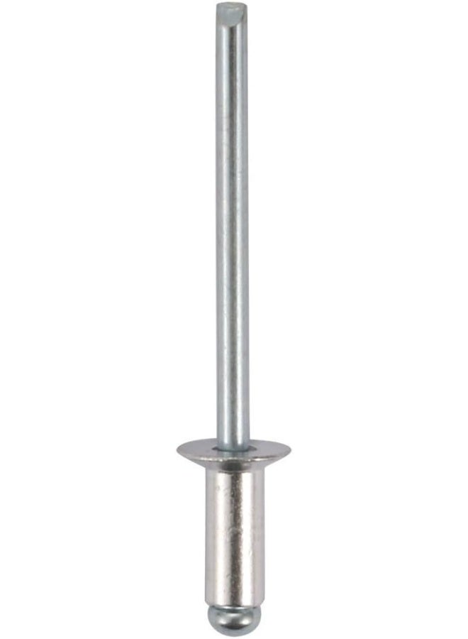Aluminum Open End Countersunk Head Blind Rivets  Silver Tone, 100 Pieces, M4X10Mm  - Image 2