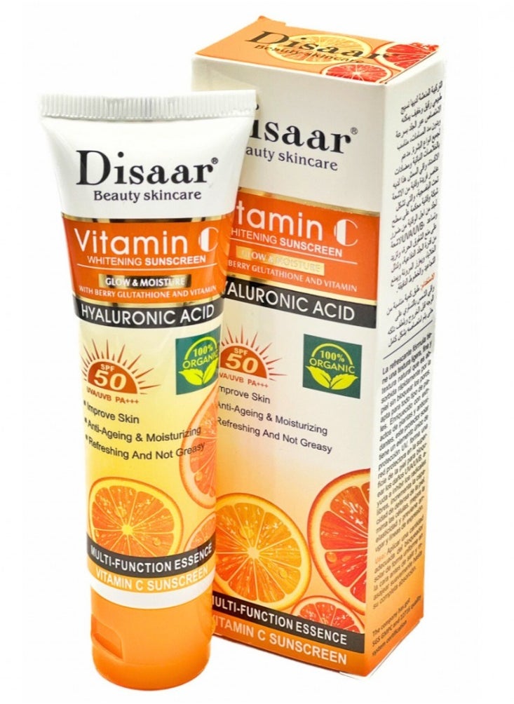 Disaar - Two Pieces Of Vitamin C Whitening Sunscreen Hyaluronic Acid 2X50 g - Image 1
