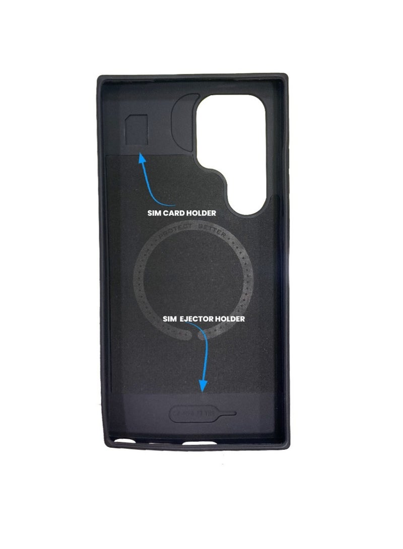 Yezler Samsung S24 Ultra Compatible Shockproof Case Premium Silicone Protection Anti Scratch Cover with Soft Touch Back Slim Lightweight Design Built in SIM Ejector Slot Wireless Charging Support Durable Stylish- Grey - Image 4