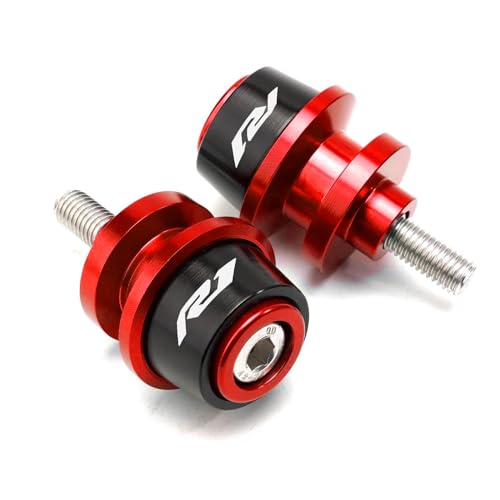 MOWOK For Yamaha R1 YZF-R1 R1M YZFR1 Motorcycle Accessories CNC Aluminum 6mm Swing Arm Stand Screws Swingarm Spools Sliders (Red) - Image 4
