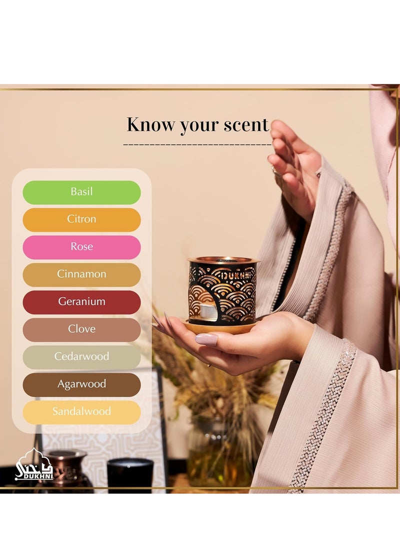 DUKHNI Oud Al Khaleeji Bakhoor Set 9 Piece Each and Tree Bakhoor Burner Arabic Bakhoor Incense Deep Oud Blend Perfect for Prayer Time to Relax and Meditate Agarwood Multicolor - Image 4