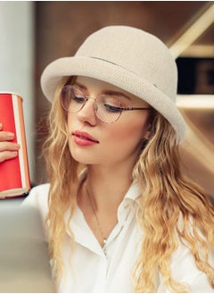 KASTWAVE Womens Summer Cloche Straw Bucket-Sun-Hats Foldable Wide Brim Beach Bucket Bucket Hat Summer Beach hat Outdoor Cap  - Image 2