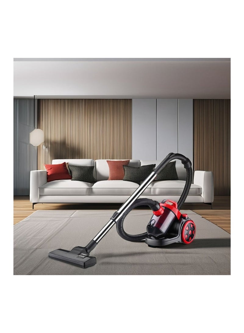 DENX DX2905 Vacuum Cleaner 1200W – Powerful Portable Cylinder Vacuum with 2.2L Dust Capacity, 4.2m Hose Length, 2-in-1 Brush, Lightweight Bagless Home Cleaning Machine - Image 2