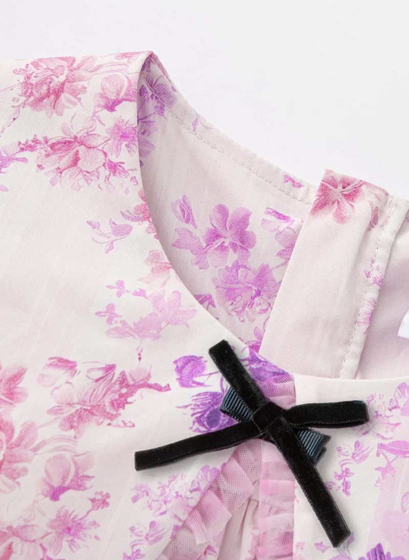 Balabala Floral Peter Pan Dress